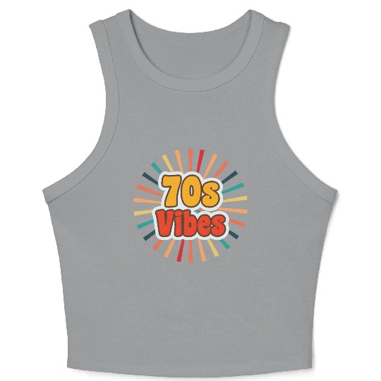 Vintage Aesthetic Retro 70s Vibes Crop Tank Top