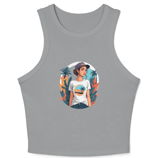 Embracing the Beach Lifestyle Crop Tank Top
