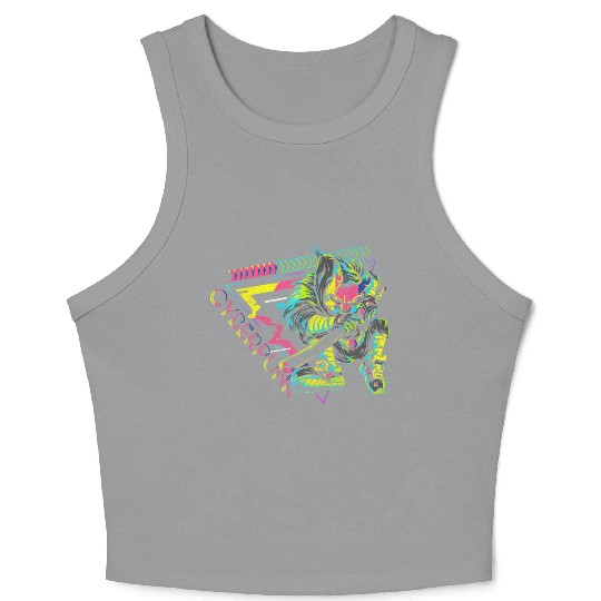 Cyberpunk Cosplay Synthwave Gaming Crop Tank Top