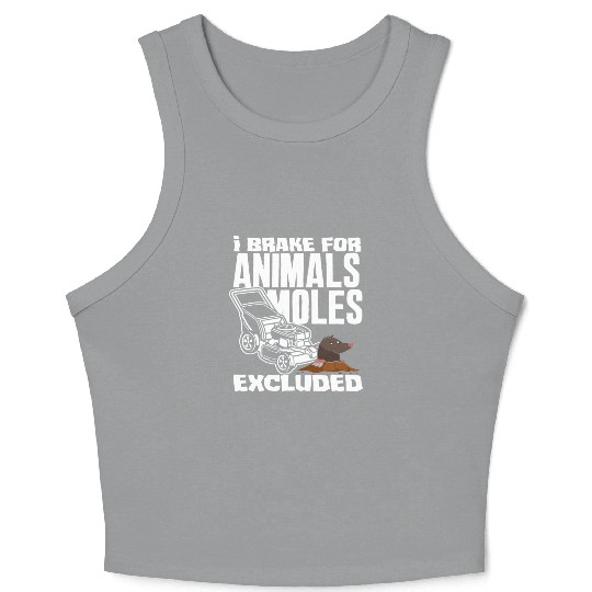 Landscaper Gardener Lawn Mowing Mole Crop Tank Top