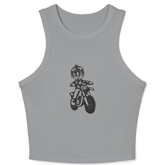 Wheelie Silly: Dirt Bike Comics & Rider Fails 001 Crop Tank Top