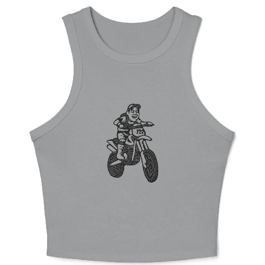 Wheelie Silly: Dirt Bike Comics & Rider Fails 016 Crop Tank Top