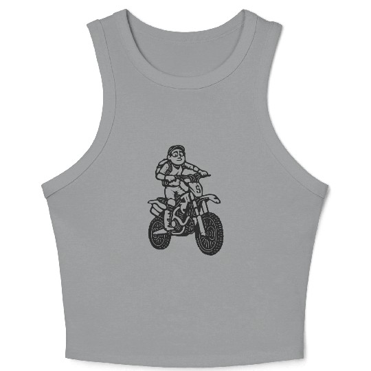 Wheelie Silly: Dirt Bike Comics & Rider Fails 017 Crop Tank Top