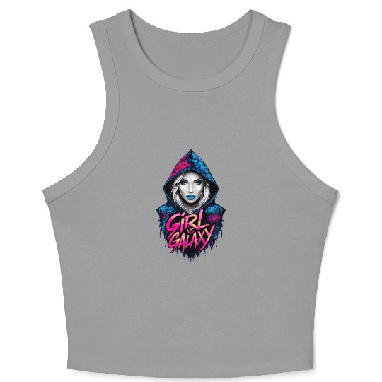 Girl Vs galaxy Crop Tank Top
