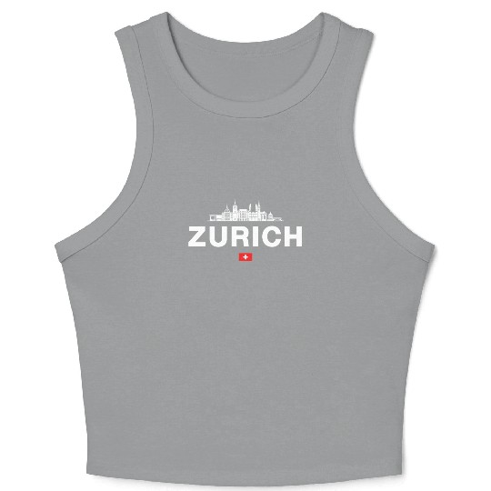 Zurich Switzerland Swiss Alps Lake Zurich Crop Tank Top