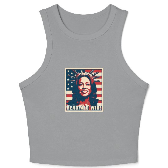 Kamala Harris, Election 2024, Ready To Win Crop Tank Top