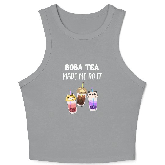 Boba Tea Made Me Do It Bubble Japan K-pop Korean Crop Tank Top