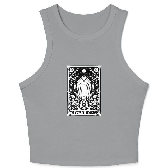 Crystal Hoarder Tarot Card Crop Tank Top