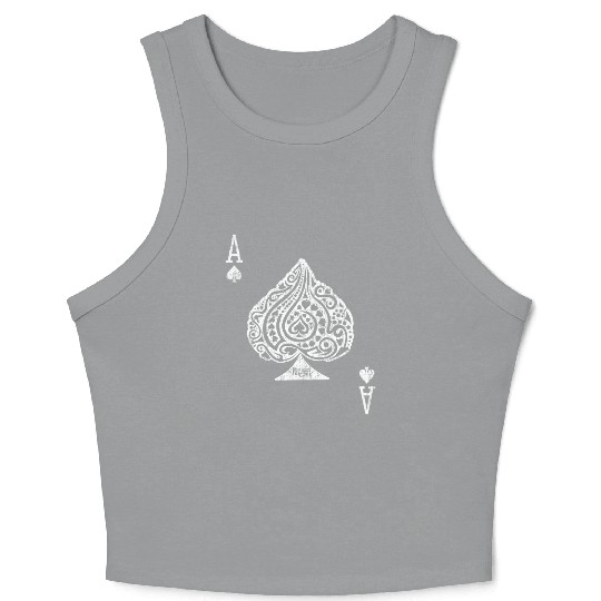 Ace of Spades Texas Hold'em Poker Playing Card Crop Tank Top