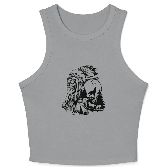 cowboy funny cowboy hat wild western rodeo texas Crop Tank Top