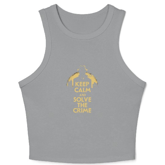 Keep Calm And Solve The Crime Murder Mystery Crop Tank Top