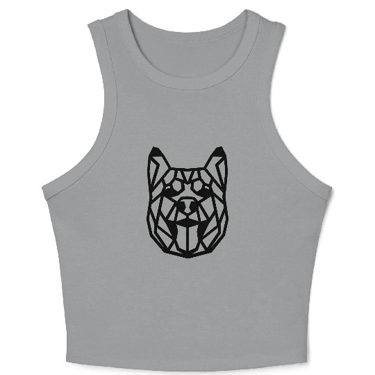 Husky Geo-Howl: Bold Designs for Winter Warriors Crop Tank Top