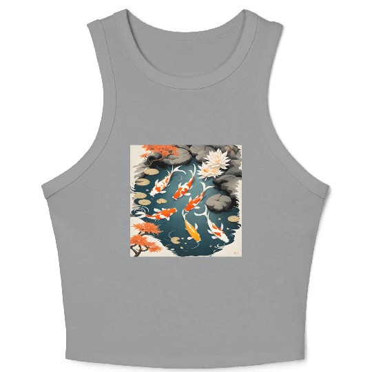 Koi Pond 2 Crop Tank Top