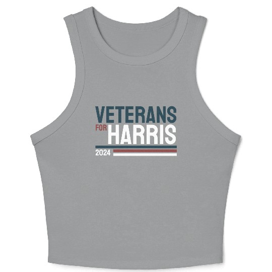 Veterans For Kamala Harris 2024 Election Crop Tank Top