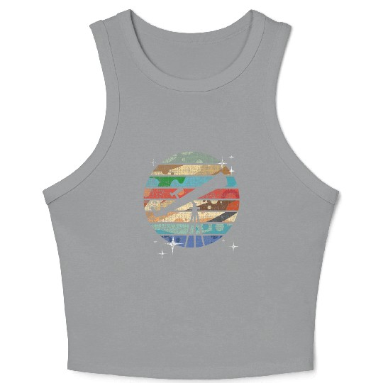 Planets Of Solar System Telescope Astronomy Crop Tank Top