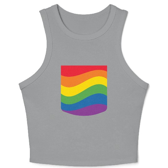 LGBT Pocket Transgender Lesbian Rainbow Gay Pride Crop Tank Top