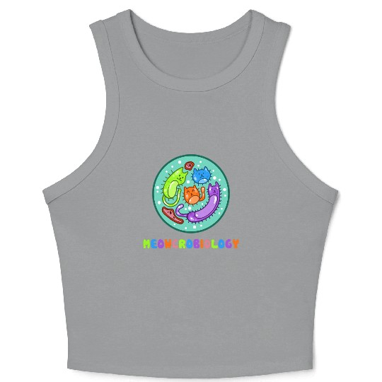 Meowcrobiology Cat Meow Microbiology Science Crop Tank Top