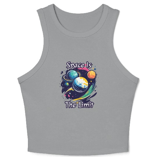 Space Is The Limit Motivational Crop Tank Top