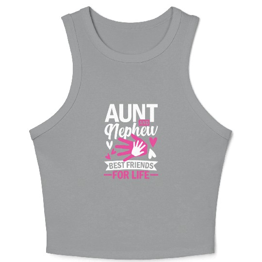 aunt and nephew best friends for life Crop Tank Top