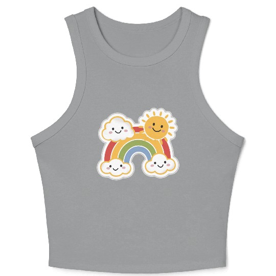 Rainbow Bright Crop Tank Top