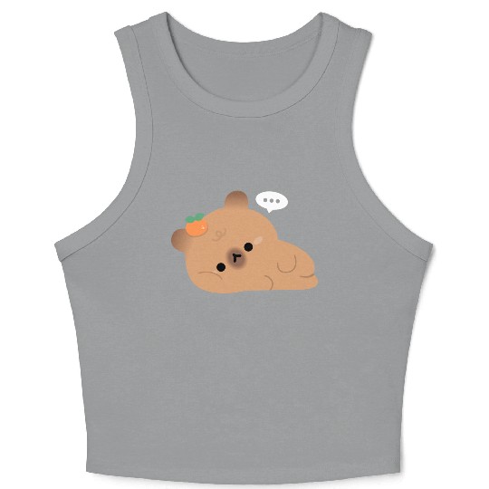 Tired Capybara Crop Tank Top