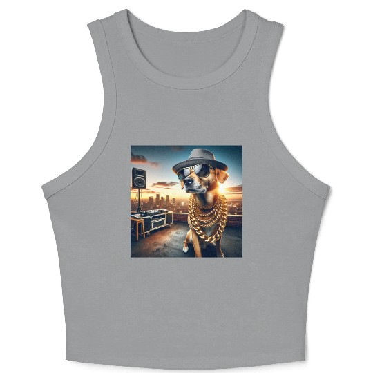 Hip Hop Dog Chain Crop Tank Top