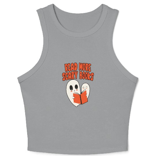 Read More Scary Books 4 Crop Tank Top