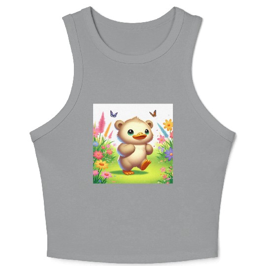 The bear-duck Crop Tank Top