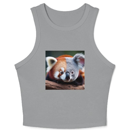 The red panda-koala Crop Tank Top