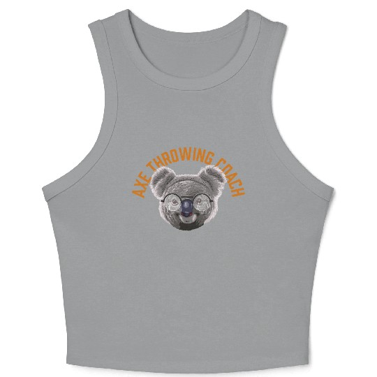 Koalified Axe Throwing Coach Axe Thrower Funny Crop Tank Top