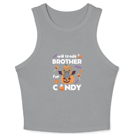Platypus Halloween Trade Brother For Candy Crop Tank Top