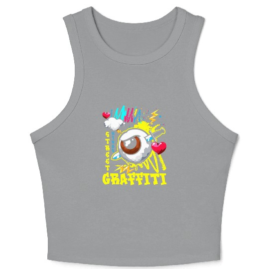 Graffiti Train Hip Hop Crop Tank Top