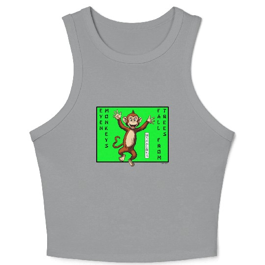 Even monkeys Fall from trees Monkey Crop Tank Top