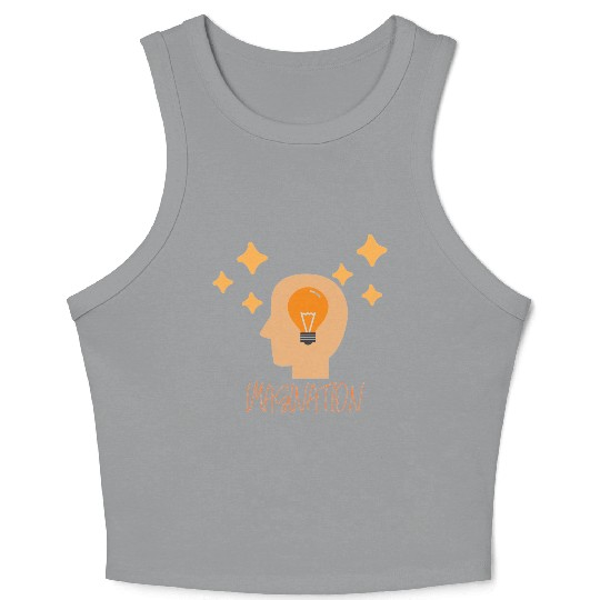 Imagination and Creative Mind with Lightbulb Crop Tank Top