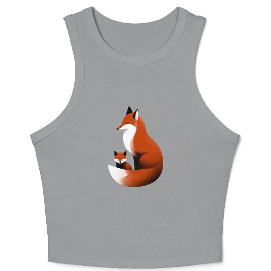 Little Fox Family Crop Tank Top