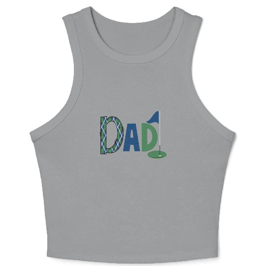 Dad Golf Birthday Boy Family Matching Golf Crop Tank Top