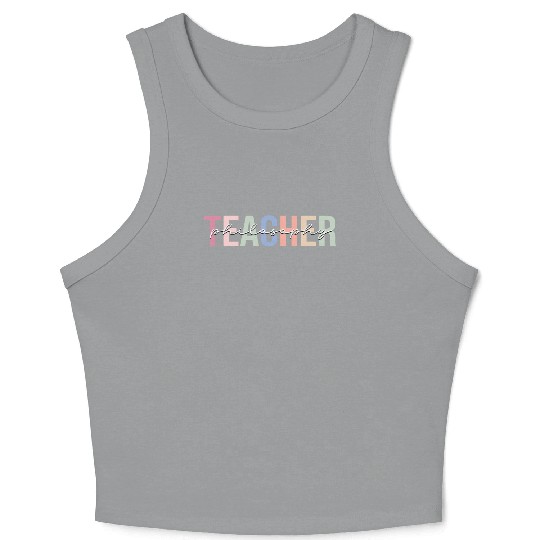 Philosophy Teacher Philosopher Crop Tank Top