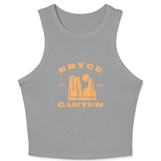 Vintage Bryce Canyon National Park Utah Hiking Cam Crop Tank Top