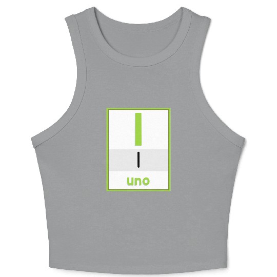 Spanish numbers Uno Crop Tank Top