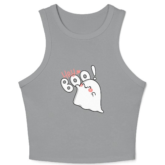 Hey Boo! Cute ghost Crop Tank Top