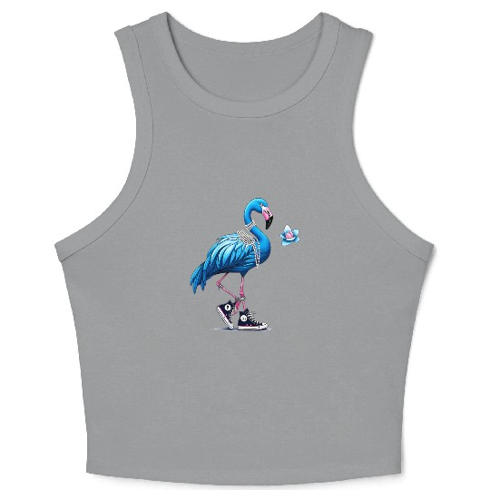 Flamingo Chucks And Pearls Comma La Kamala 2024 Crop Tank Top