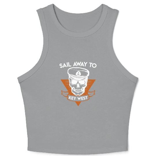 Florida Keys SAIL AWAY TO KEY-WEST Sailing Outfit Crop Tank Top