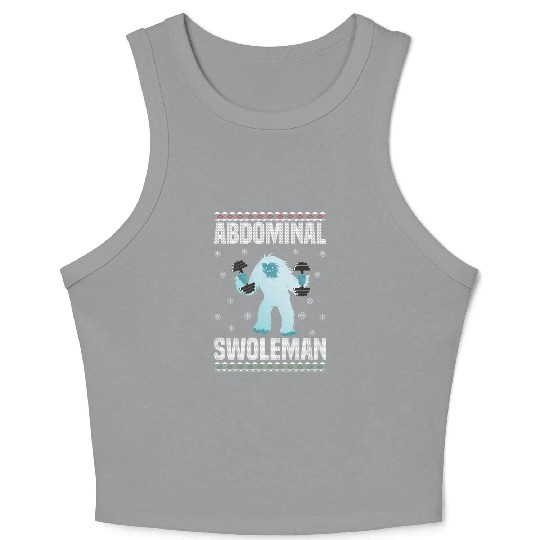 Abdominal Swoleman Yeti Fun Christmas Gym Crop Tank Top