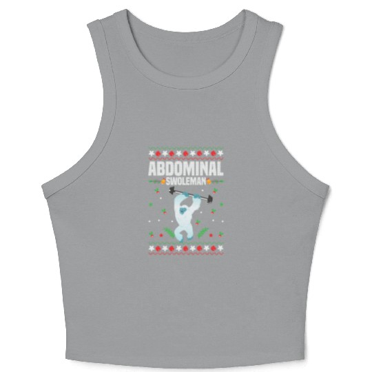 Abdominal Swoleman Yeti Fun Christmas Gym Crop Tank Top