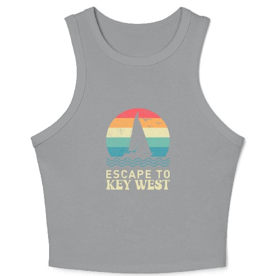 Florida ESCAPE TO KEY-WEST Sailing Florida Crop Tank Top