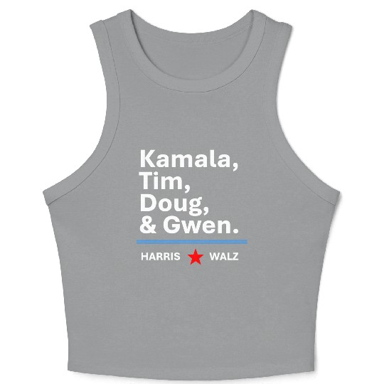Harris & Walz | Kamala, Tim, Doug & Gwen Crop Tank Top
