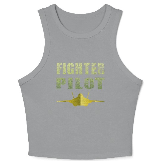 Fighter Pilot F-35 Art Design Crop Tank Top