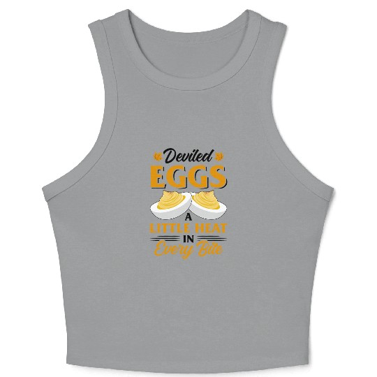 Funny Deviled Eggs Designs For Deviled Egg Lover Crop Tank Top