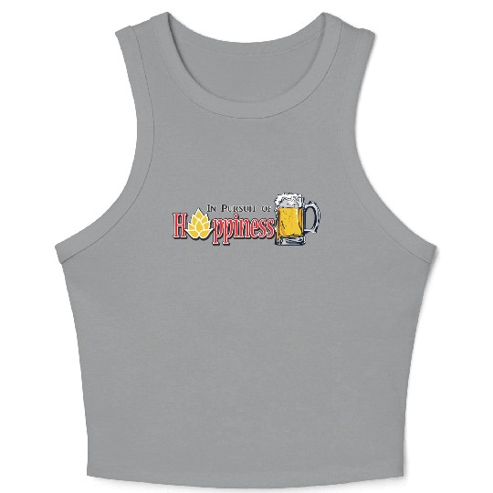 Happiness Brew Beer Mug Design Crop Tank Top
