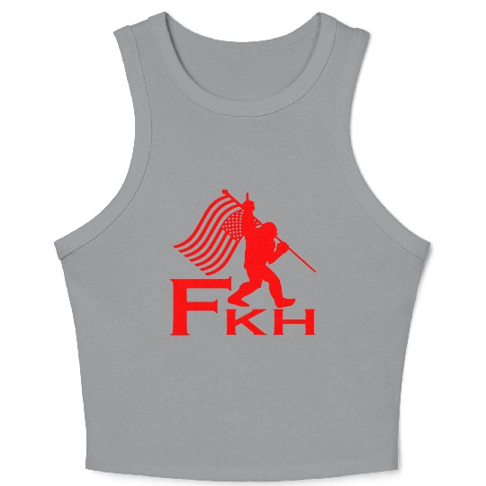 Bigfoot FKH Flag LIKE US ON FACEBOOK # Crop Tank Top